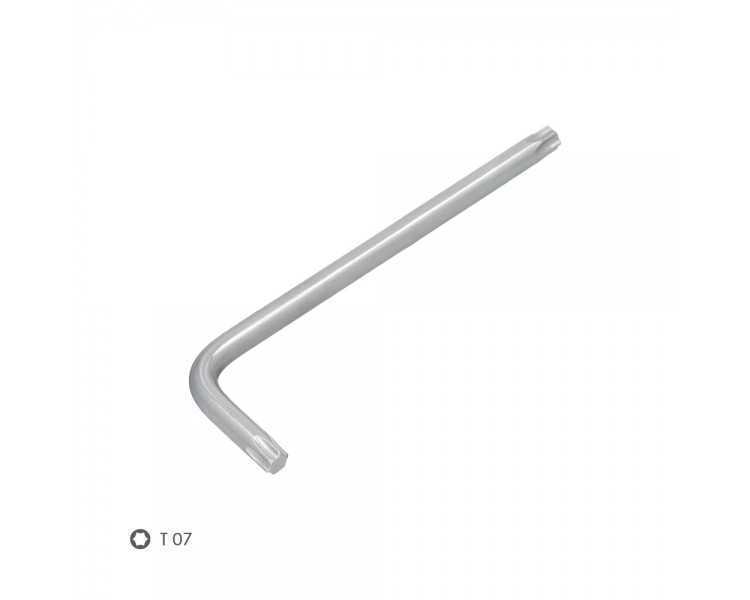 Llave Torx Larga Acero Cromo Vanadio Profesional T07 mm. Llave Estrella, Llave Allen Estrella