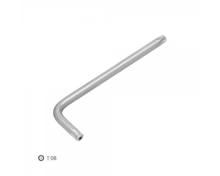 Llave Torx Inviolable Larga Acero Cromo Vanadio Profesional T08 mm. Llave Estrella, Llave Allen Estrella