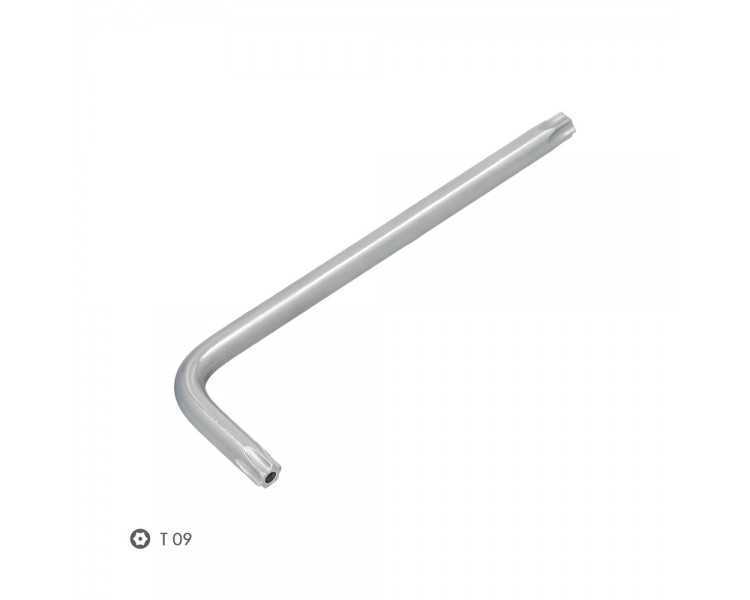 Llave Torx Inviolable Larga Acero Cromo Vanadio Profesional T09 mm. Llave Estrella, Llave Allen Estrella