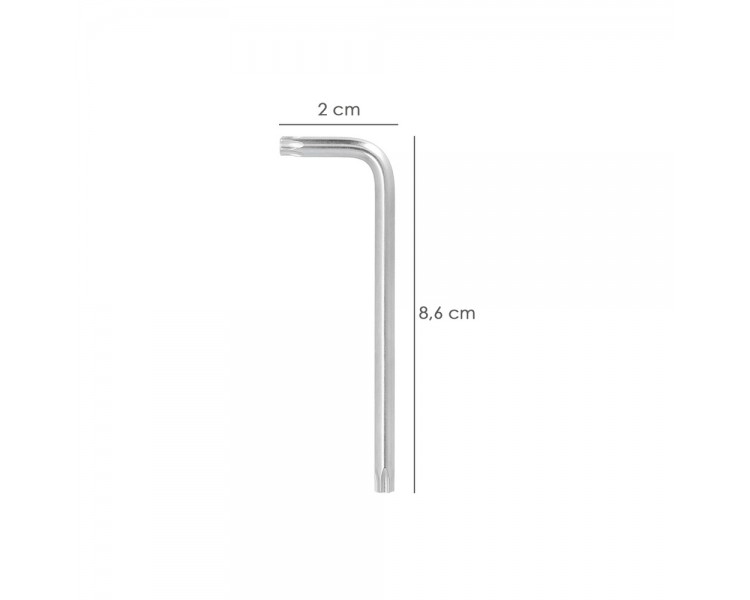Llave Torx Inviolable Larga Acero Cromo Vanadio Profesional T10 mm. Llave Estrella, Llave Allen Estrella