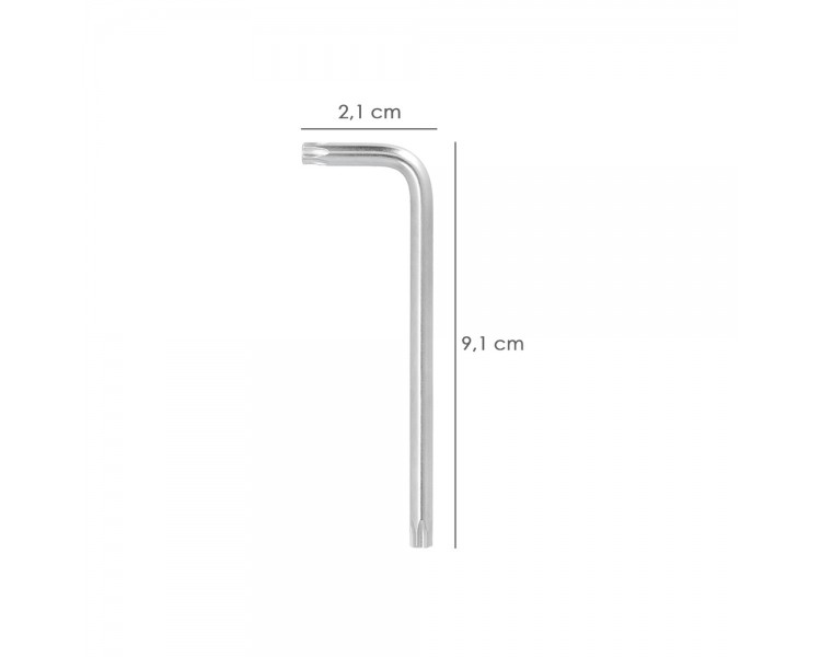 Llave Torx Inviolable Larga Acero Cromo Vanadio Profesional T15 mm. Llave Estrella, Llave Allen Estrella