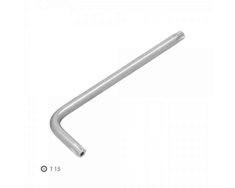 Llave Torx Inviolable Larga Acero Cromo Vanadio Profesional T15 mm. Llave Estrella, Llave Allen Estrella