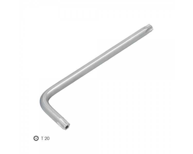 Llave Torx Inviolable Larga Acero Cromo Vanadio Profesional T20 mm. Llave Estrella, Llave Allen Estrella