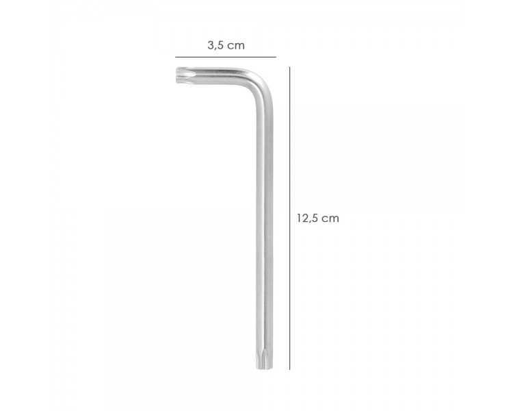 Llave Torx Inviolable Larga Acero Cromo Vanadio Profesional T40 mm. Llave Estrella, Llave Allen Estrella