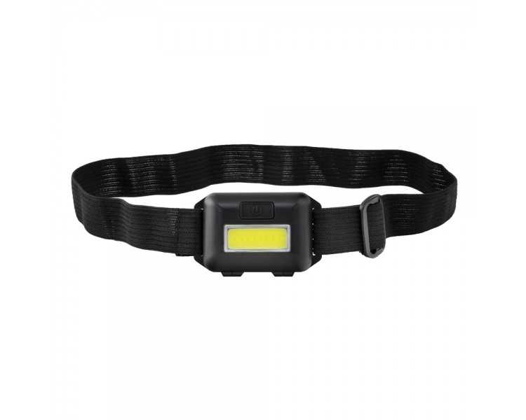 Linterna Led Frontal Cabeza Ajustable 120 Lumenes, 3 Modos, Cinta Ajustable, 3 Baterias AAA Incluidas