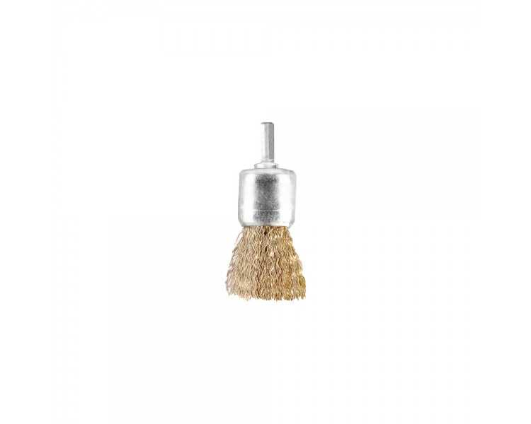 Cepillo Acero latonado Brocha 25 mm. 1/4"
