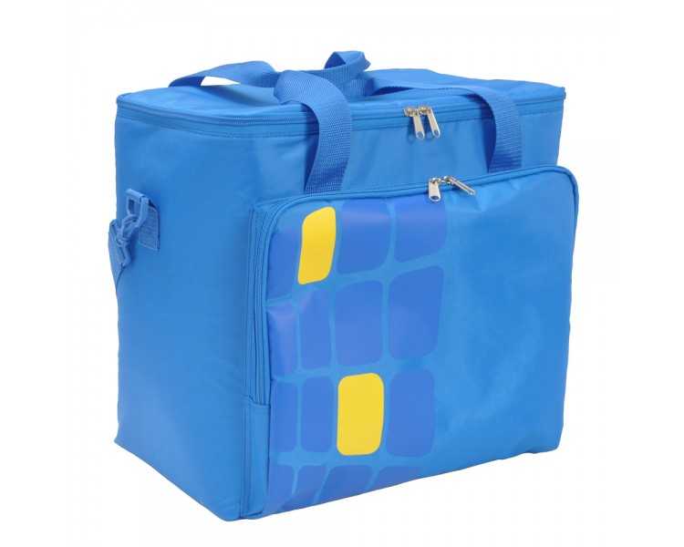 Bolsa / Mochila Termica Porta Alimentos Nevera 15 Litros Forro Interior PEVA, Con Espuma Aislante, Color Azul