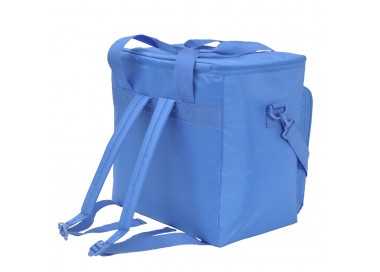 Bolsa / Mochila Termica Porta Alimentos Nevera 15 Litros Forro Interior PEVA, Con Espuma Aislante, Color Azul