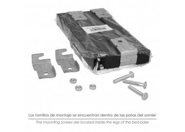 Juego Patas Somier Cuadradas (4 Unidades) Tubo 30x30 mm. Para Somier de 30x30 mm. Altura 25 cm.