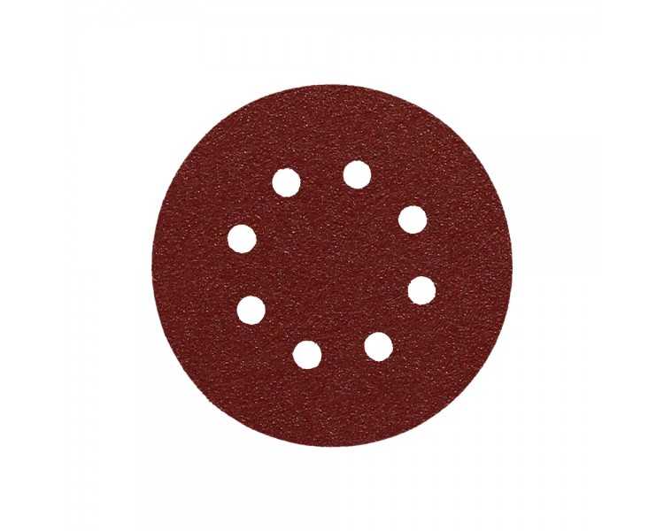 Lija Recambio Velcro Disco Ø 125 mm. con Agujeros Grano  80 (10 Piezas)