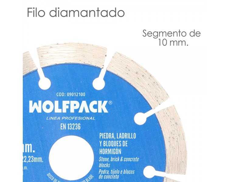 Disco Diamante Ø 115 mm. Piedra, Ladrillo, Refractarios, Bloques de Hormigon. Segmento Diamantado 10 mm.