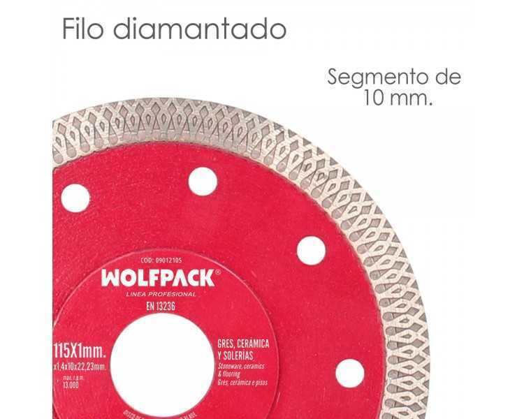 Disco Diamante Ø 115 mm. Porcelanicos, Gres, Ceramica, Solerias. Segmento Diamantado 10 mm.