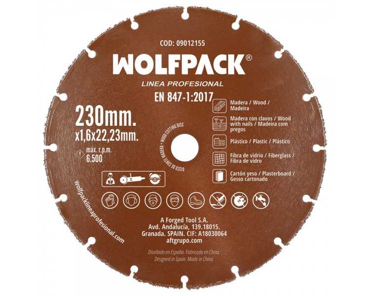 Disco Corte Madera / Plastico Ø 230 mm. Filo De Carburo De Tungsteno
