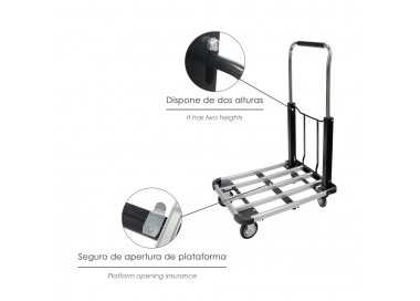 Carretilla Plegable Aluminio / Acero Con Plataforma Extensible