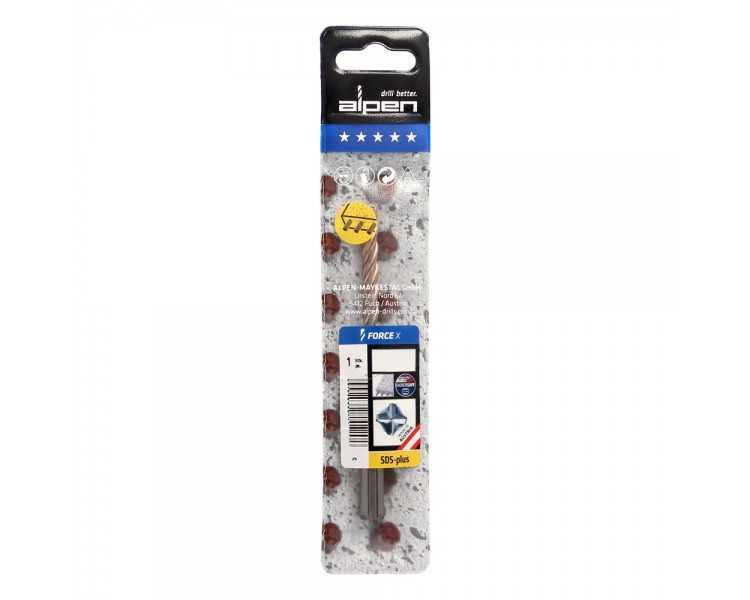 Broca Alpen SDS Plus FORCE X 16,00 x 310 mm. Hormigón Armado