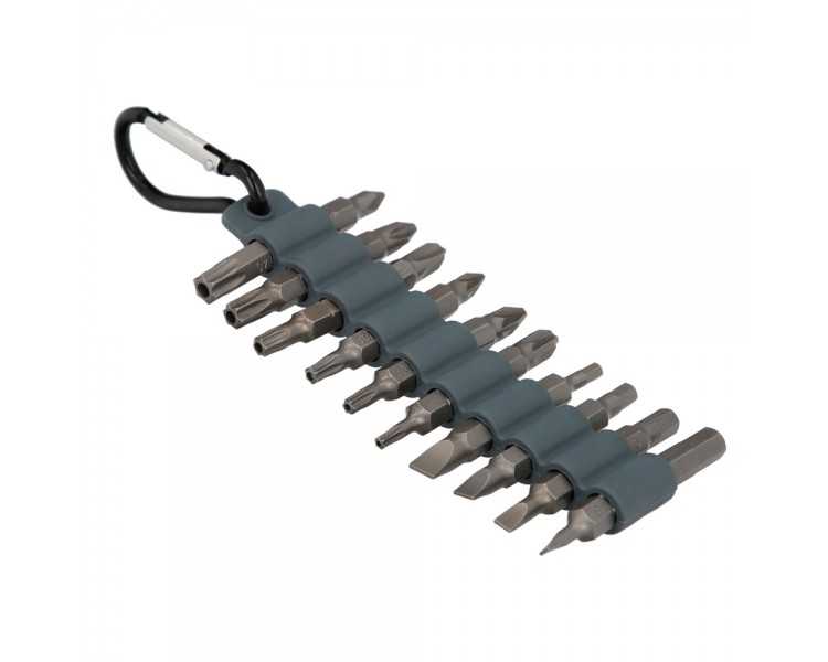 Juego De 20 Puntas Con Mosqueton Para Cinturon. Acero Cromo Vanadio.