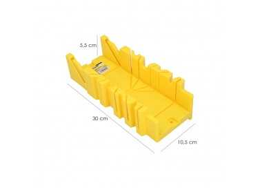 Guia Ingletes Plastico 10,5x 30 cm. Caja Ingletes, Caja Sierra Ingletadora, Guia Ingletadora. 3 Angulos
