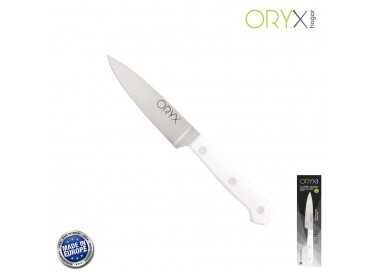 Cuchillo Husky Pelador 11 cm. Hoja Acero Inoxidable, Cuchillo Verduras, Cuchillo Cortar Verduras Mango Ergonomico Blanco