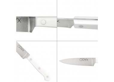 Cuchillo Husky Verduras 15 cm. Hoja Acero Inoxidable, Cuchillo Verduras, Cuchillo Cortar Verduras Mango Ergonomico Blanco