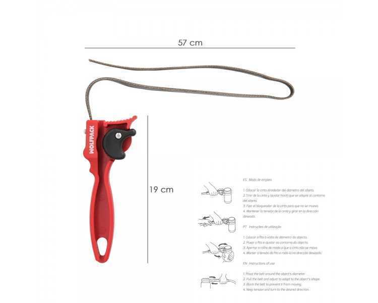 Llave Cinta Abretodo Ø 5 A Ø 16 cm. cinta Caucho Reforzado. Llave Filtros, Llave Tubos, Llave Tuberias, Llave Tapas,