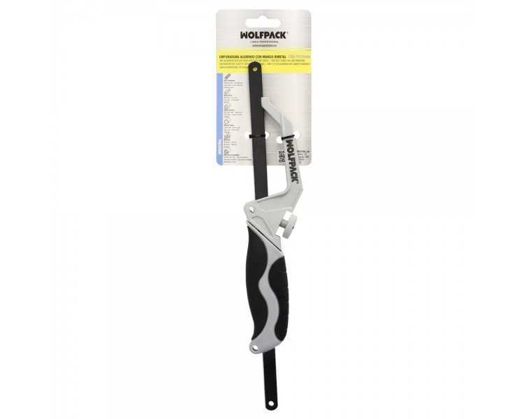 Mini Sierra Empuñadura Aluminio Con Hoja 300 mm. Ajustable, Hoja Corte HSS, Serrucho, Segueta, Segueta, Mini Arco Sierra