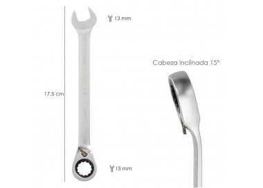 Llave Combinada Con Carraca 17 mm. DIN 3113