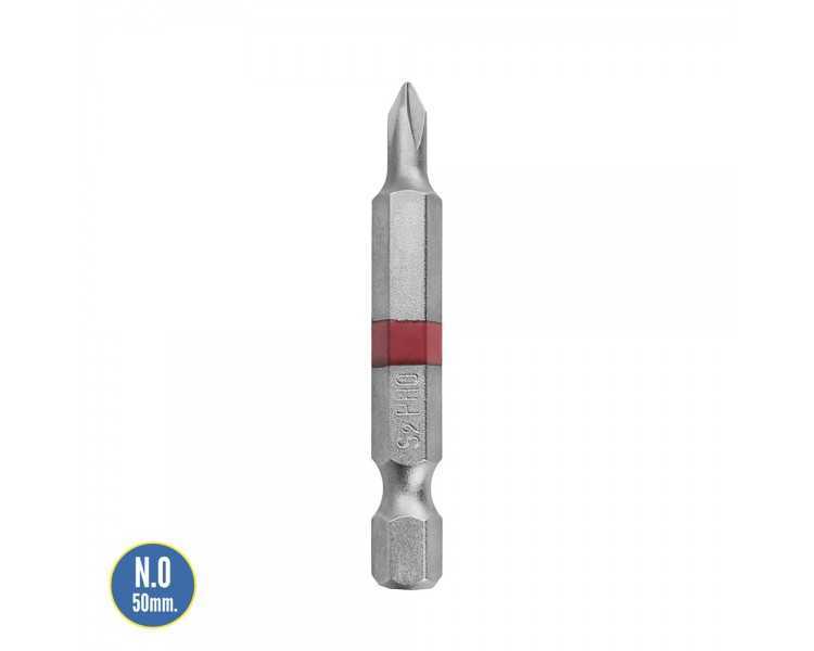 Puntas Largas Destornillador Phillips Nº 0 (2 Piezas). Acero S2 al Cromo Vanadio. Puntas Hexagonales, Destorpuntas,