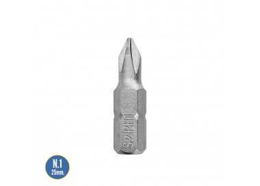 Puntas Destornillador Phillips Nº 1 (50 Piezas). Acero S2 al Cromo Vanadio. Puntas Hexagonales, Destorpuntas,