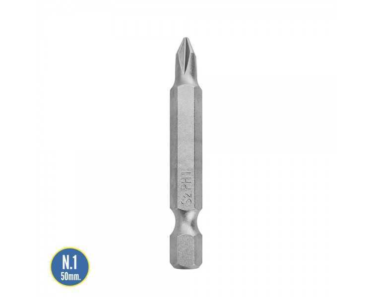 Puntas Largas Destornillador Phillips Nº 1 (20 Piezas). Acero S2 al Cromo Vanadio. Puntas Hexagonales, Destorpuntas,