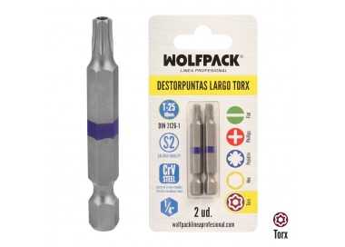 Puntas Largas Destornillador Torx T25 (2 Piezas). Acero S2 al Cromo Vanadio. Puntas Hexagonales, Destorpuntas,