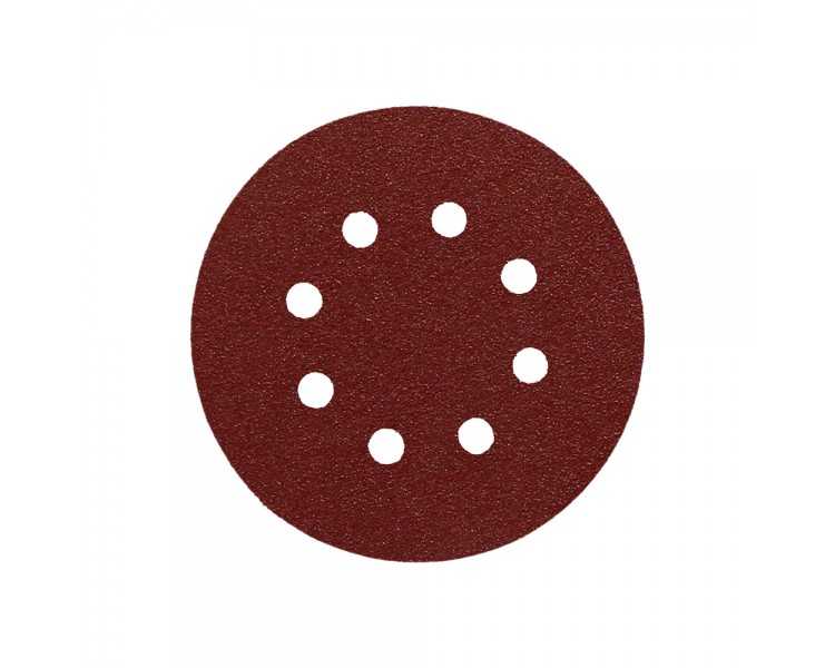 Lija Recambio Velcro Disco Ø 125 mm. Con Agujeros Grano 120 (10 Piezas)