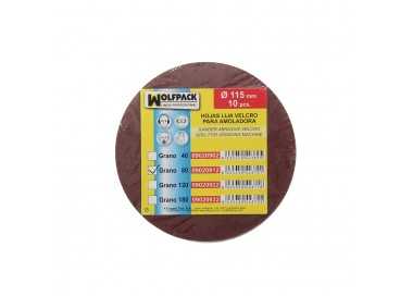Lija Recambio Velcro Para Amoladora Ø 115 mm. Grano  80 (10 Piezas)