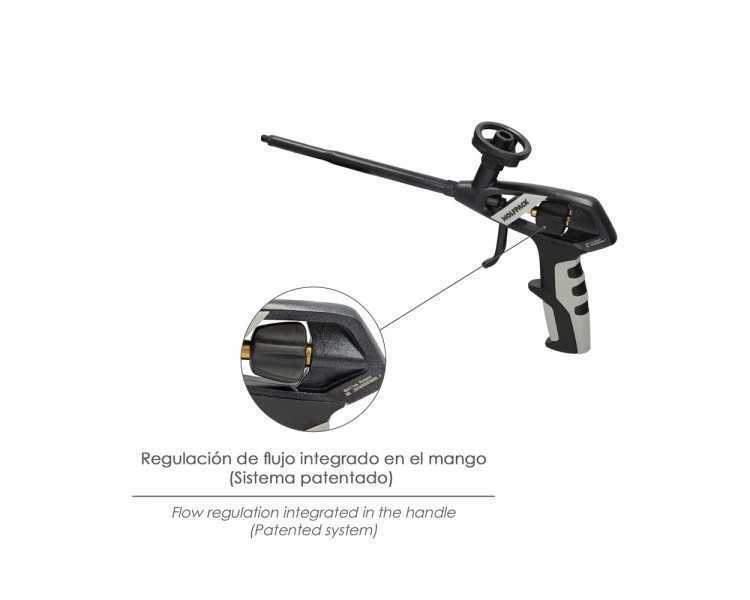 Pistola Para Espuma Poliuretano Recubriemiento Integro PTFE  (Interior y Exterior) Pistola Calafatear, Rellenar, Sellar