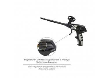 Pistola Para Espuma Poliuretano Recubriemiento Integro PTFE  (Interior y Exterior) Pistola Calafatear, Rellenar, Sellar