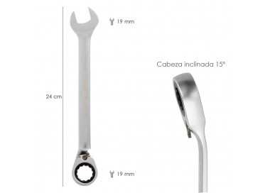 Llave Combinada Con Carraca 19 mm. DIN 3113