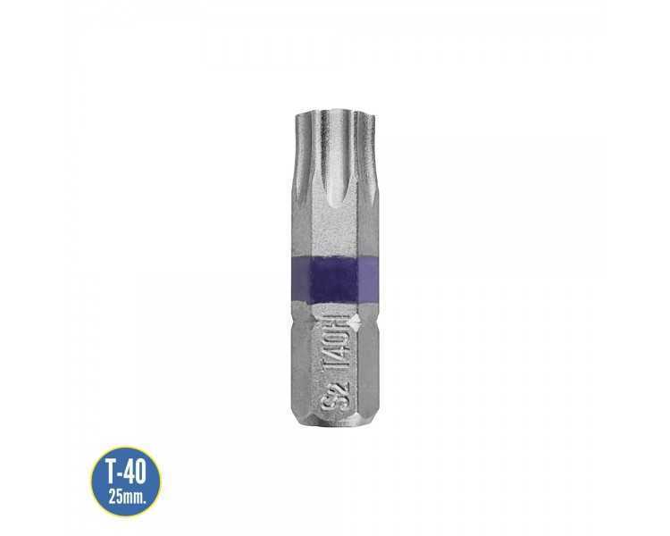 Puntas Destornillador Torx 40 Inviolable (2 Piezas). Acero S2 al Cromo Vanadio. Puntas Hexagonales, Destorpuntas,