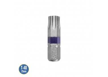 Puntas Destornillador Torx 40 Inviolable (2 Piezas). Acero S2 al Cromo Vanadio. Puntas Hexagonales, Destorpuntas,