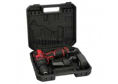 Taladro Atornillador 12 V. Con 2 Velocidades y Percutor. Bateria 1.300 mAh. Par Apriete 35 Nm.