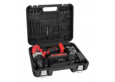 Taladro Atornillador 20 V. Con 2 Velocidades y Percutor. Bateria 2 Ah. Par Apriete 50 Nm.