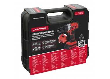 Taladro Atornillador 20 V. Con 2 Velocidades y Percutor. Bateria 2 Ah. Par Apriete 50 Nm.