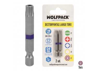Puntas Largas Destornillador Torx T40 (2 Piezas). Acero S2 al Cromo Vanadio. Puntas Hexagonales, Destorpuntas,