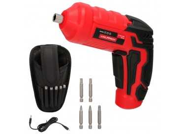 Atornillador 4 V. Con Led, Funda y 5 Destorpuntas, Bateria Recargable USB