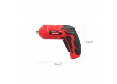 Atornillador 4 V. Con Led, Funda y 5 Destorpuntas, Bateria Recargable USB