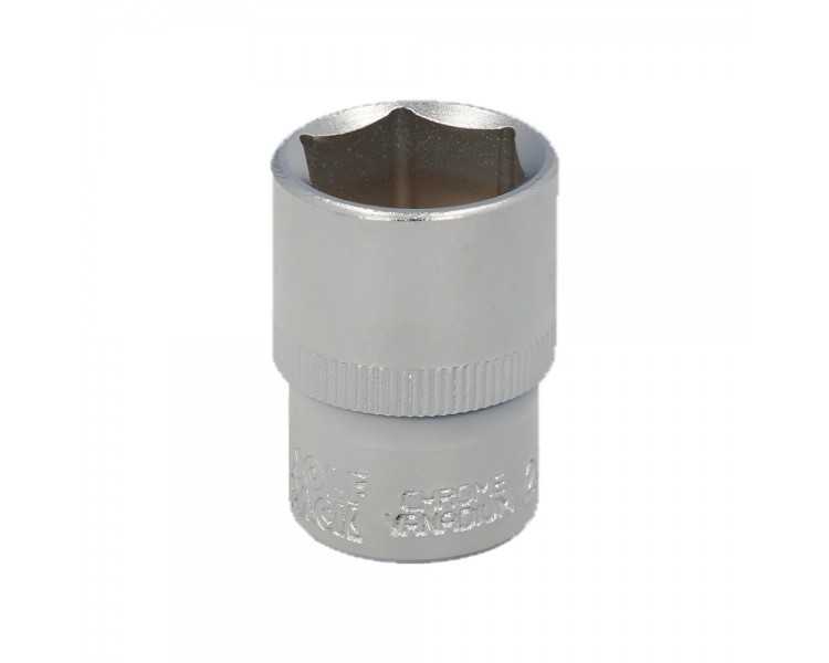 Llave Vaso 1/2" Hexagonal 20 mm. Perfil de 6 caras. Acero Cromo Vanadio, Aristas Redondas