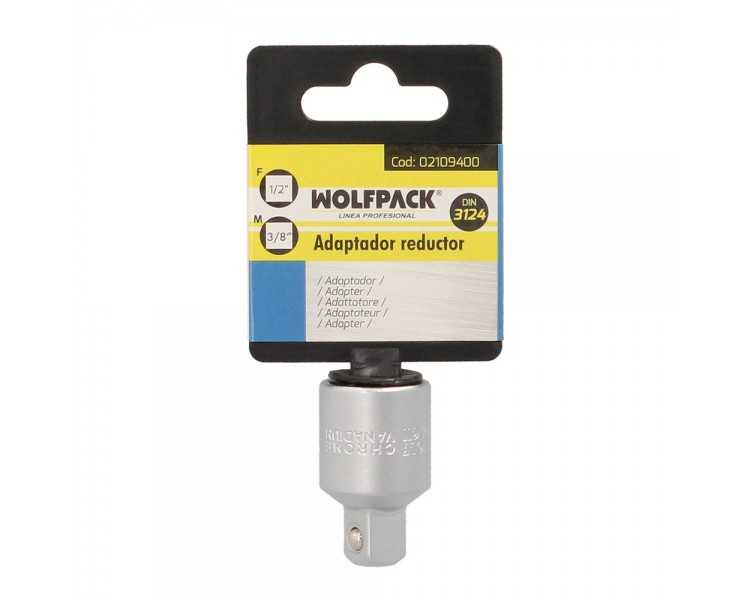 Adaptador Reductor  1/2" Hembra A 3/8" Macho Acero Cromo Vanadio, Aristas Redondas, Reductor Carraca,