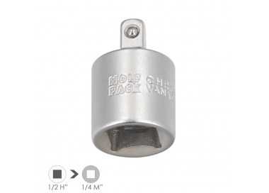 Adaptador Reductor  1/2" Hembra A 1/4" Macho. Acero Cromo Vanadio, Aristas Redondas, Reductor Carraca,