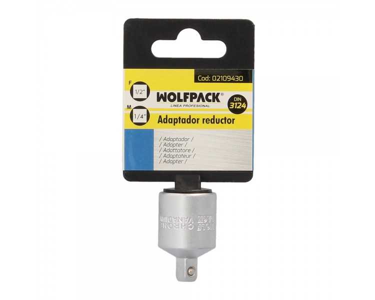 Adaptador Reductor 1/2" Hembra A 1/4" Macho. Acero Cromo Vanadio, Aristas Redondas, Reductor Carraca,