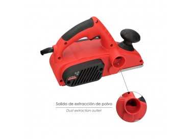 Cepilladora Electrica 710 Watt. Ancho Corte 82 mm. Profundidad 2 mm. Base Aluminio / Acero Cepillo Electrico Madera Carpintero