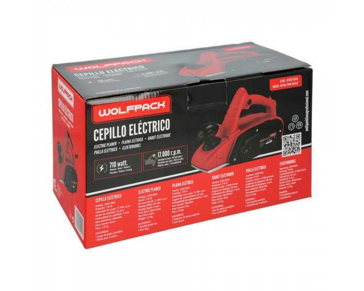 Cepilladora Electrica 710 Watt. Ancho Corte 82 mm. Profundidad 2 mm. Base Aluminio / Acero Cepillo Electrico Madera Carpintero