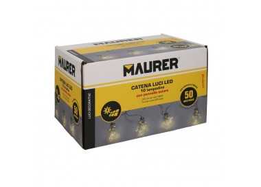 Guirnalda Solar 10 Bombillas / 50 Micro Leds Luz Calida. Bateria Recargable Uso en Exteriores / Interiores Ip44